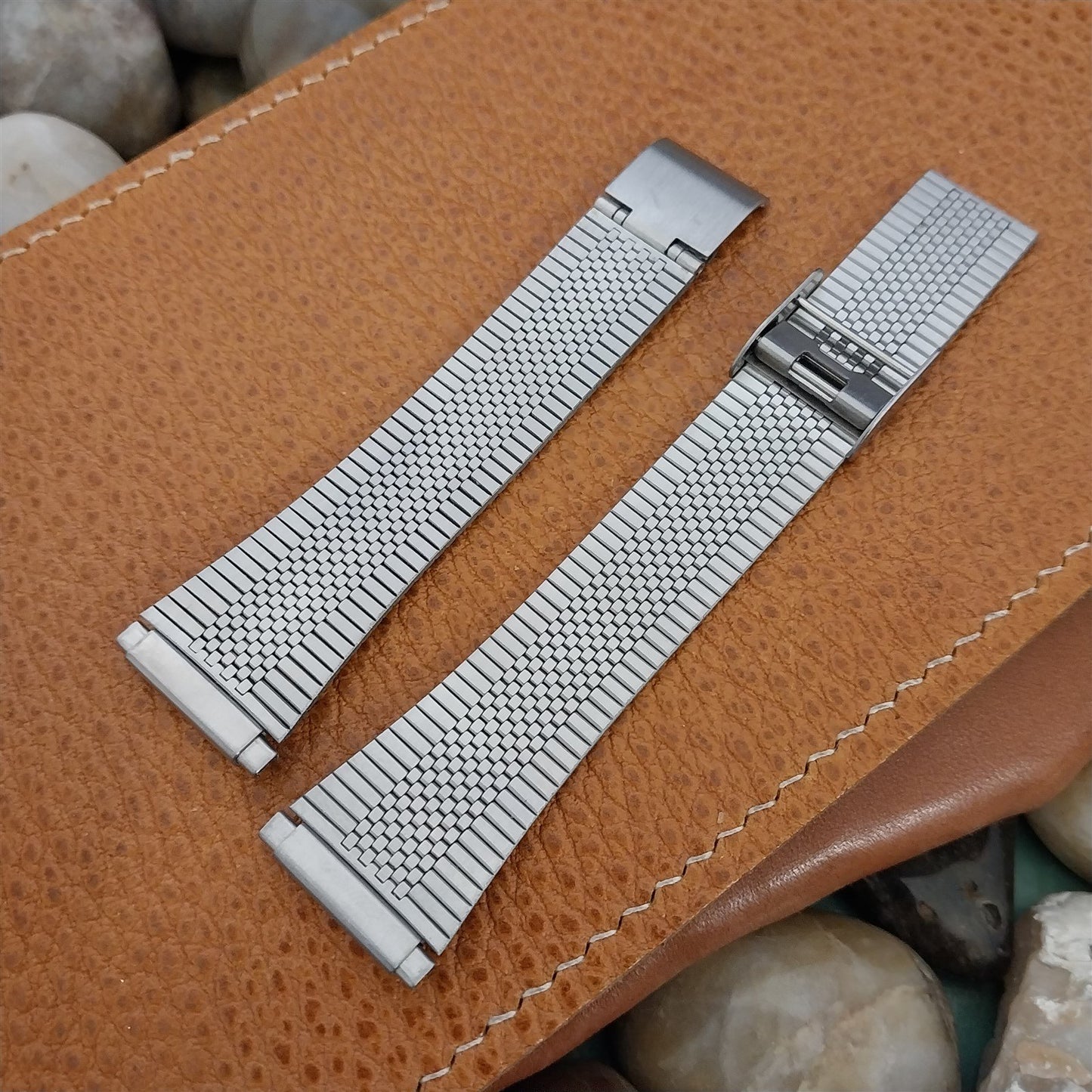 Vintage Stainless Steel 16mm 17mm 18mm 20mm NOS Unused Classic 1970s Watch Band