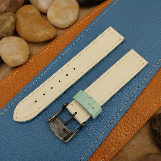 18mm Tommy Bahama Unused Sterling Silver Buckle & Leather Watch Band