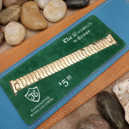 5/8" Gold-Filled Ermer The Monarch Stretch Unused 1950s nos Vintage Watch Band