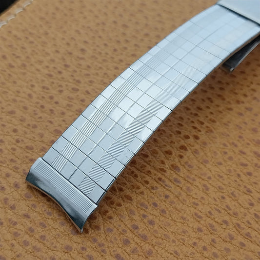 18mm Milus Logo Stainless Steel nos Unused 1970s Classic Vintage Watch Band