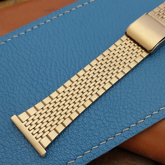 22mm Gold-Tone nos Classic 1970s-1980s Unused Vintage Watch Band