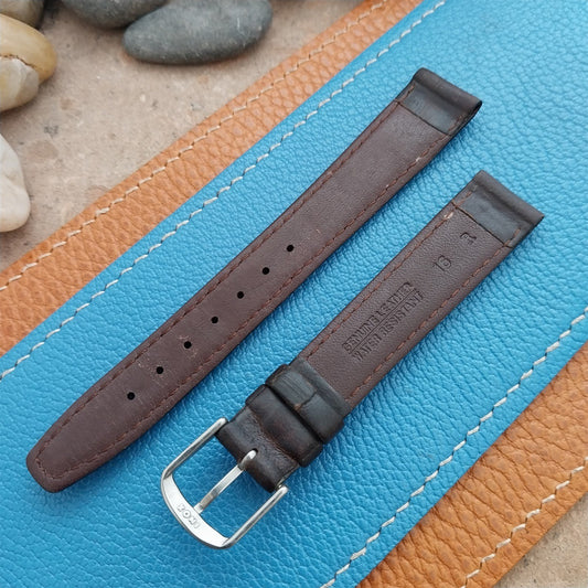 16mm 5/8" Leather Hadley Roma Tapered Leather nos Unused Vintage Watch Strap