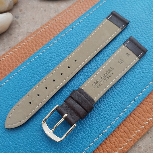 16mm Hadley Roma Tapered Leather nos Unused Watch Strap