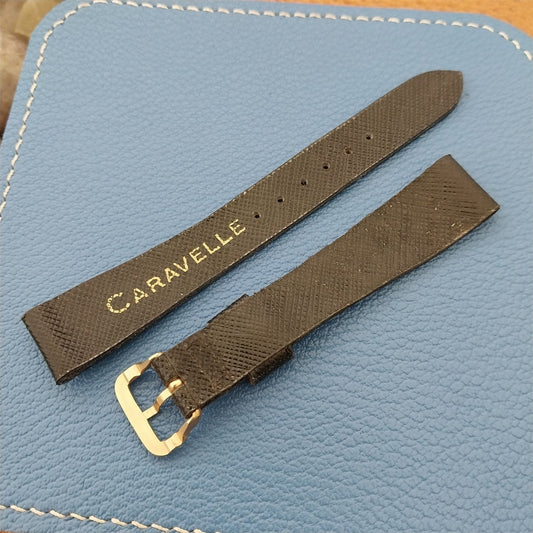 5/8" Bulova Caravelle Tapered Leather nos unused 1970s Vintage Watch Band