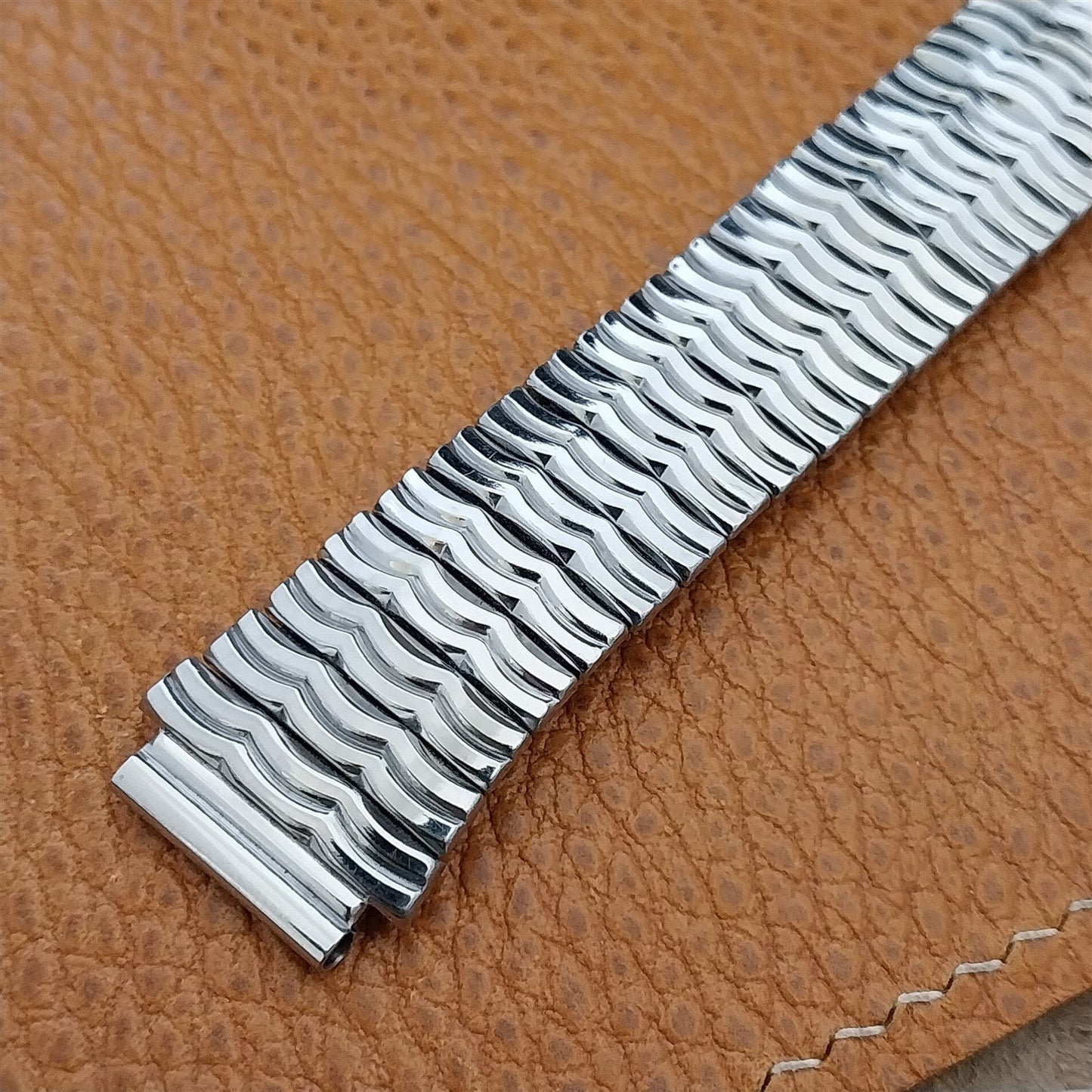 Vintage 16mm Gemex Brigand Stainless Steel Expansion Unused nos 1950s Watch Band