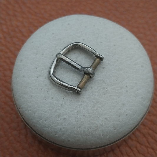 Vintage 13mm Silver-Tone Nickel-Plated nos Unused 1940s-1950s Watch Band Buckle
