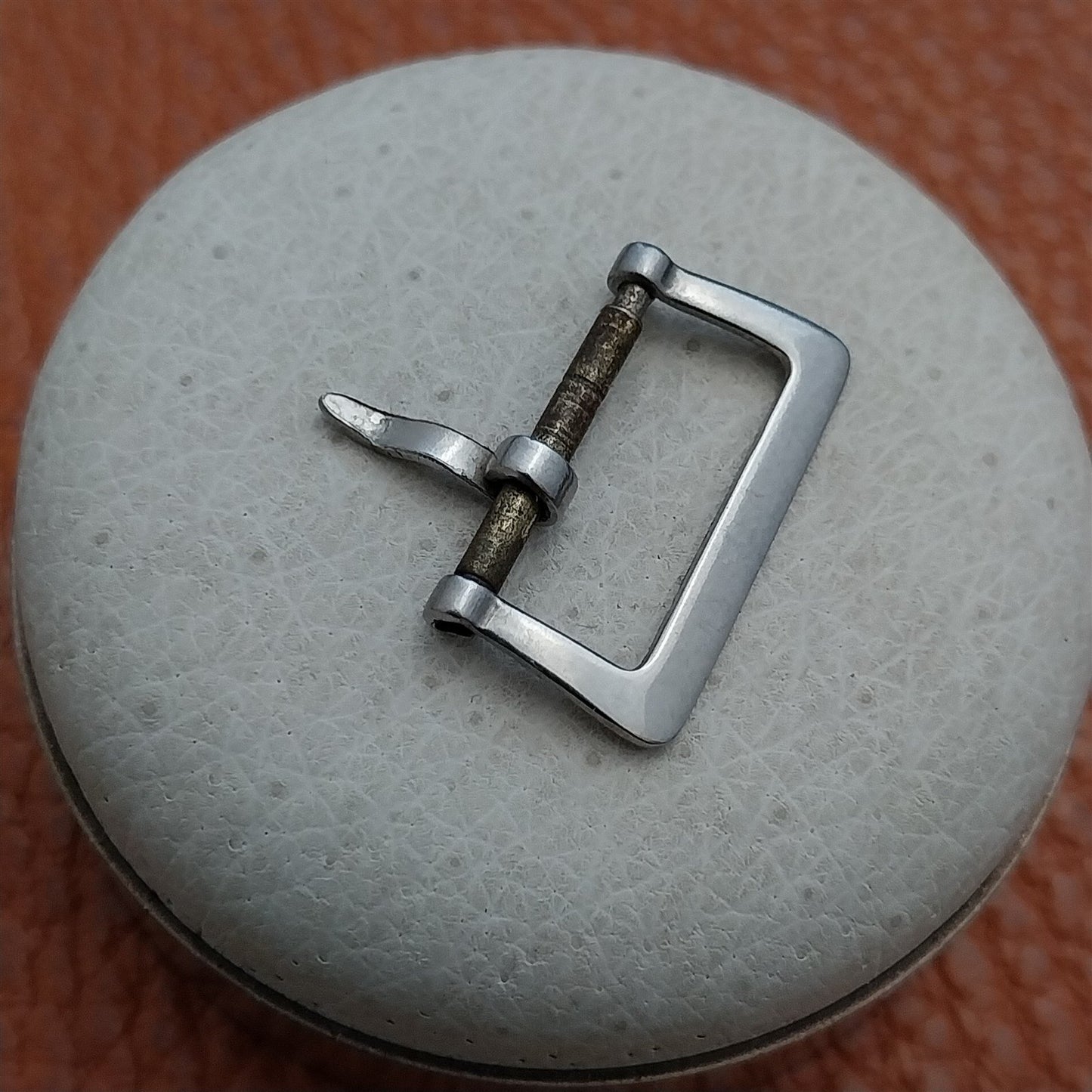 1940s 16mm Flat Stainless Steel 5/8" nos Unused Vintage Watch Strap Buckle