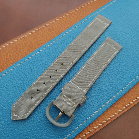5/8" Gray Poplin Canvas Military-Type nos Unused 1940s Vintage Watch Band