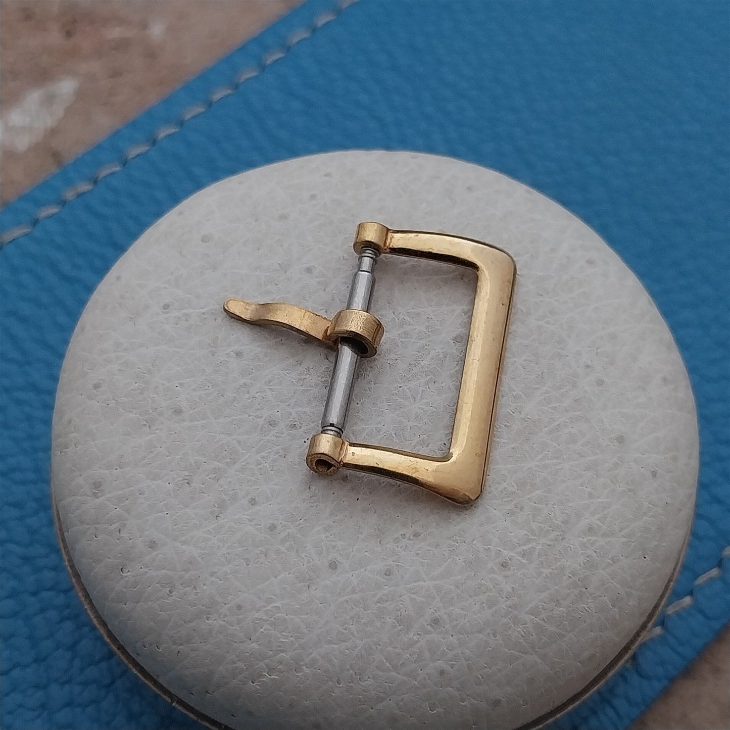 Classic Gold-Tone 5/8" nos Unused 1930s-1940s Vintage Watch Band Buckle
