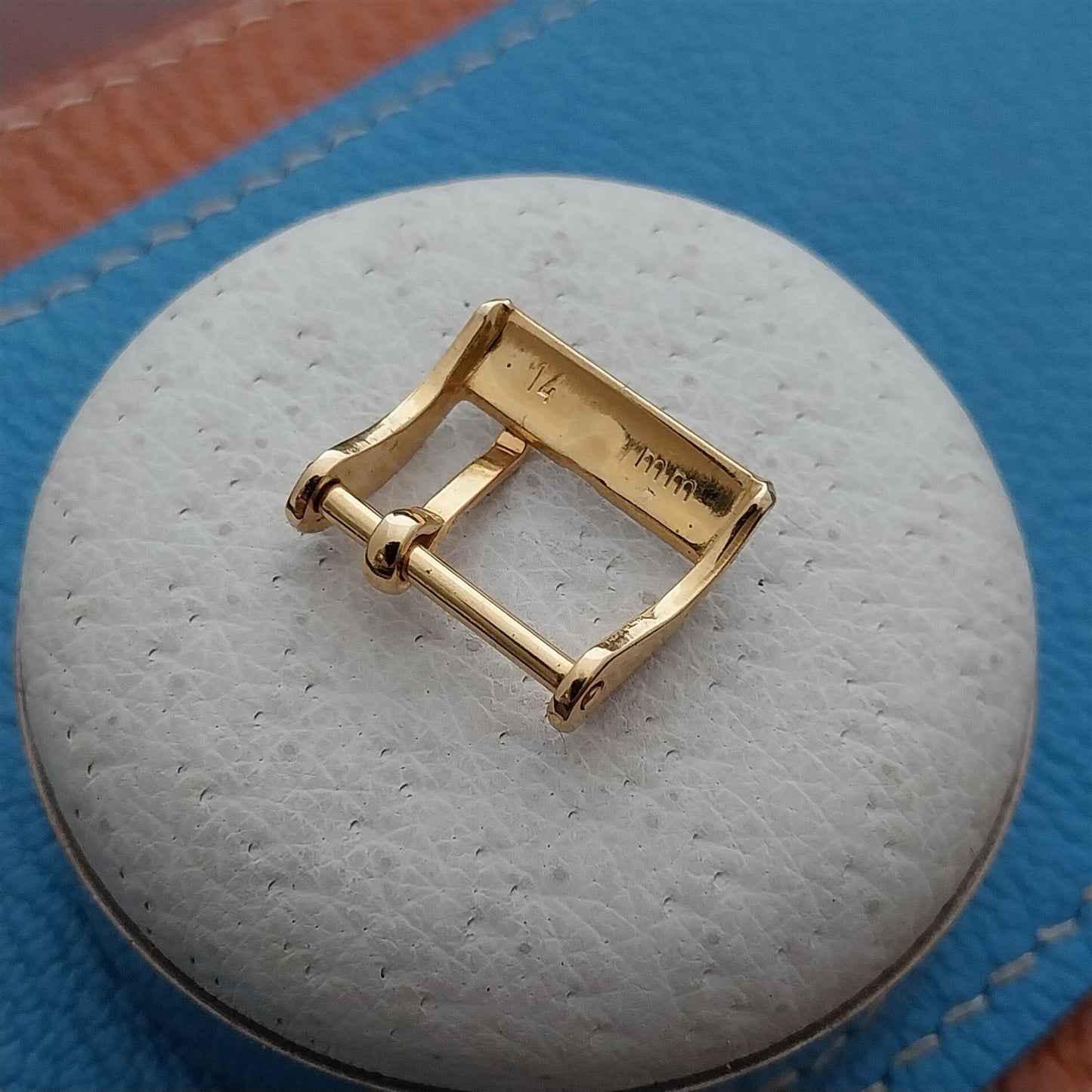 Vintage 14mm Yellow Gold-Tone Unused NOS Watch Strap Buckle