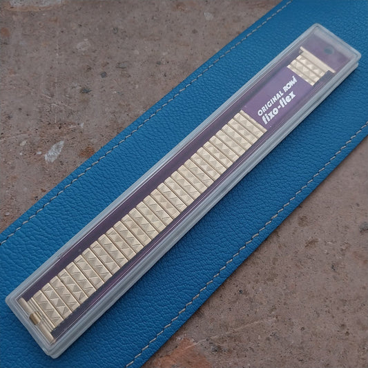 Yellow Gold Tone Rowi Fixo-Flex Classic Stretch Unused nos Vintage Watch Band