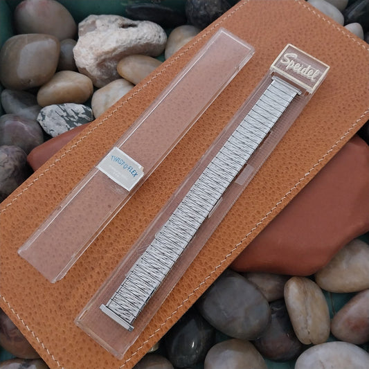 18mm 19mm Speidel Valencia Stainless Steel nos unused 1970s Vintage Watch Band