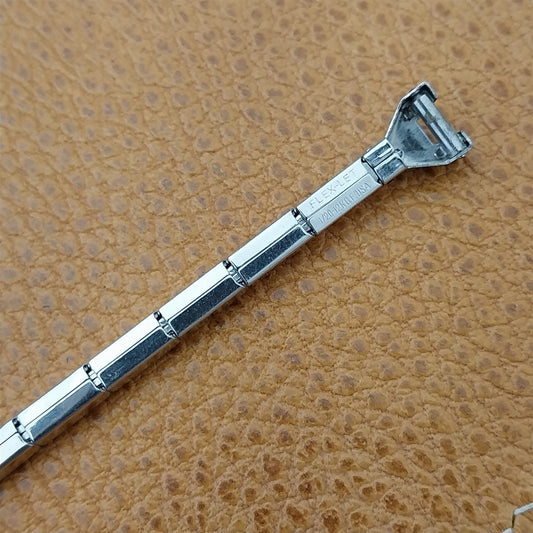 1950s Ladies White Gold-Filled & Rhinestone Flex-Let Unused Vintage Watch Band