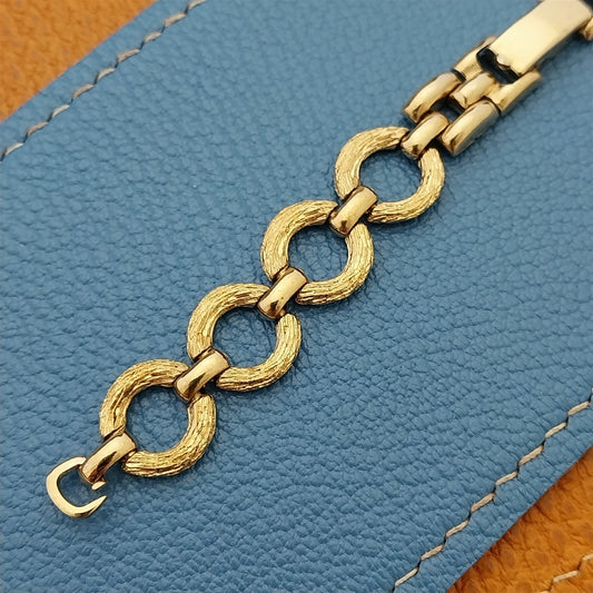 1960s 1970s Hadley Gold-Tone Mod Ladies Unused Vintage Watch Band