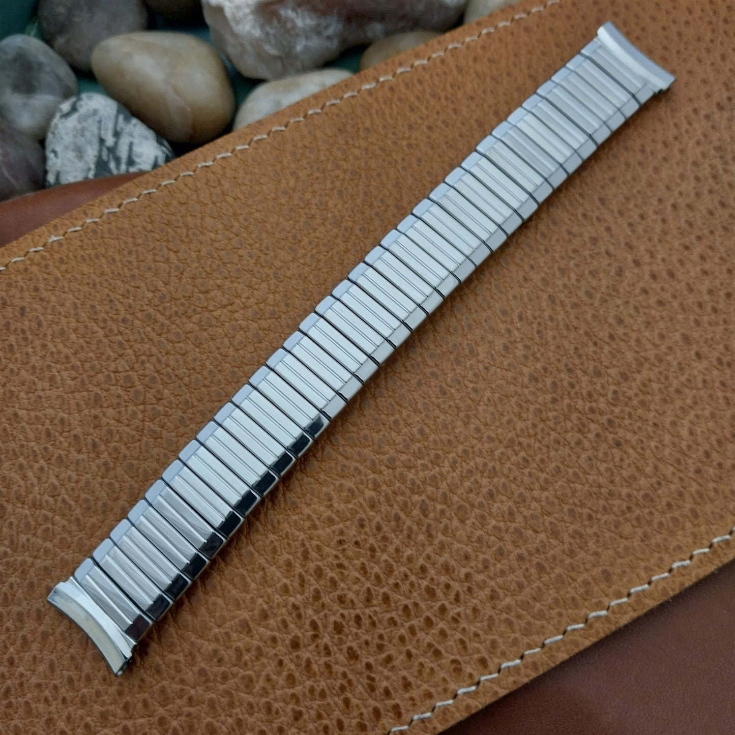 17mm 1960s Vintage Craftex Canada Stainless Steel Classic Stretch NOS Watch Band