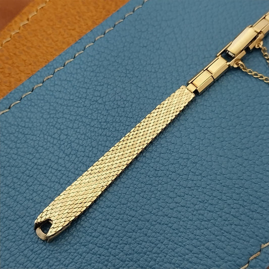 Kreisler Yellow Gold-Fill Ladies Mesh Unused 1960s Vintage Cocktail Watch Band