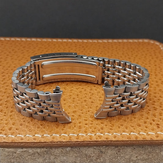 19mm 18mm Stainless Steel Rice Beads Classic Speidel 1960s Vintage Watch Band