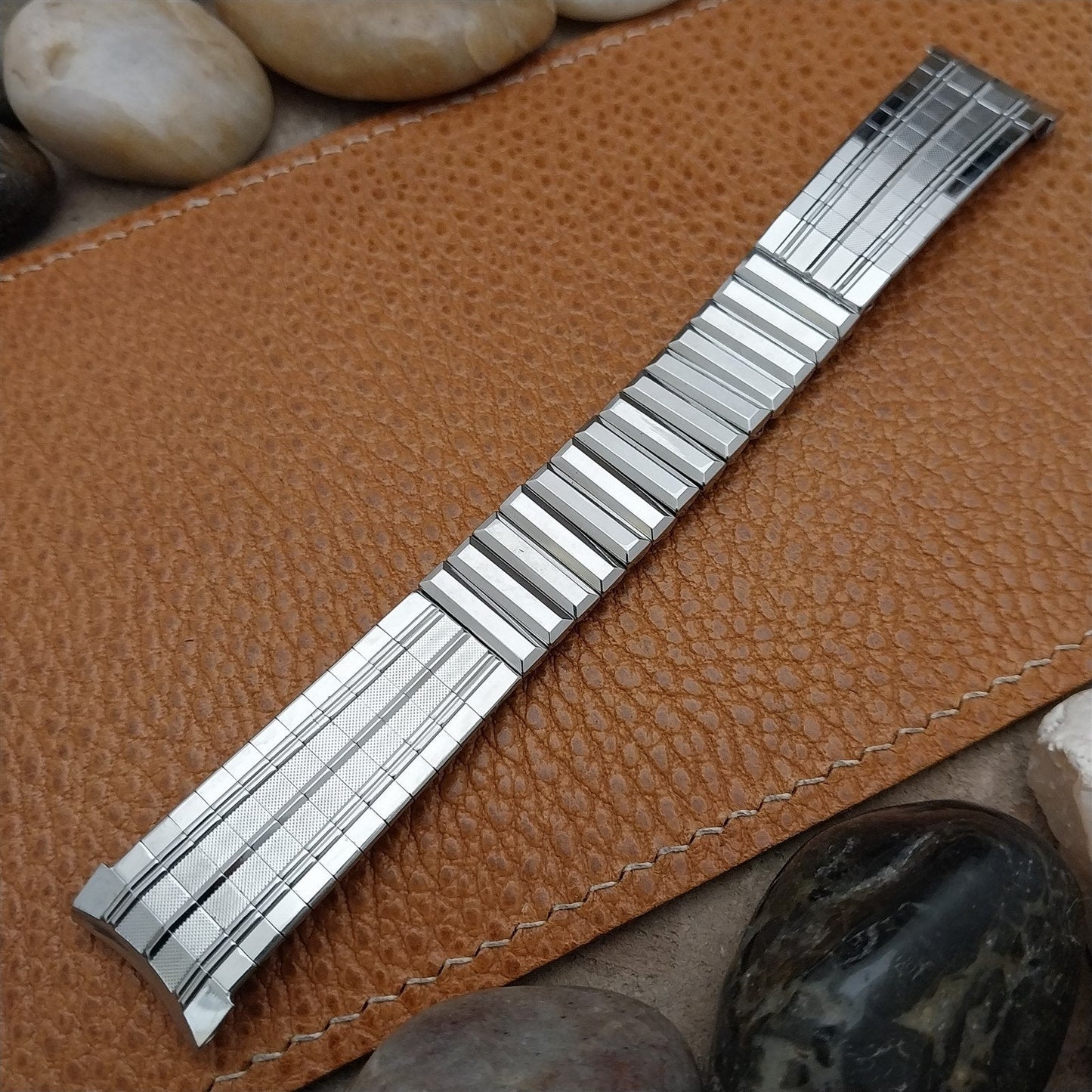 19mm 18mm Stainless Steel Expansion 1960s-1970s Unused Vintage Watch Band