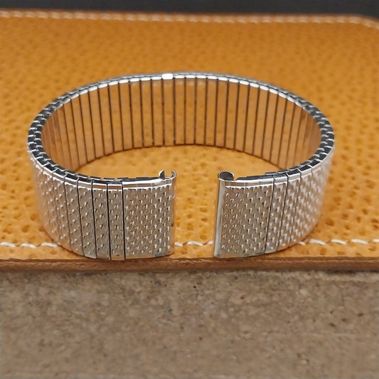 17.2mm 11/16 10k White Gold-Filled Speidel Thinline unused Vintage Watch Band