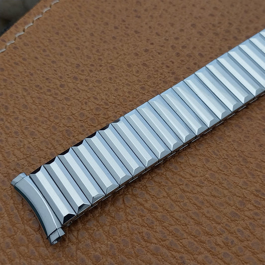 1970s Speidel Fullback Stainless Steel 16mm 18mm 19mm nos Vintage Watch Band