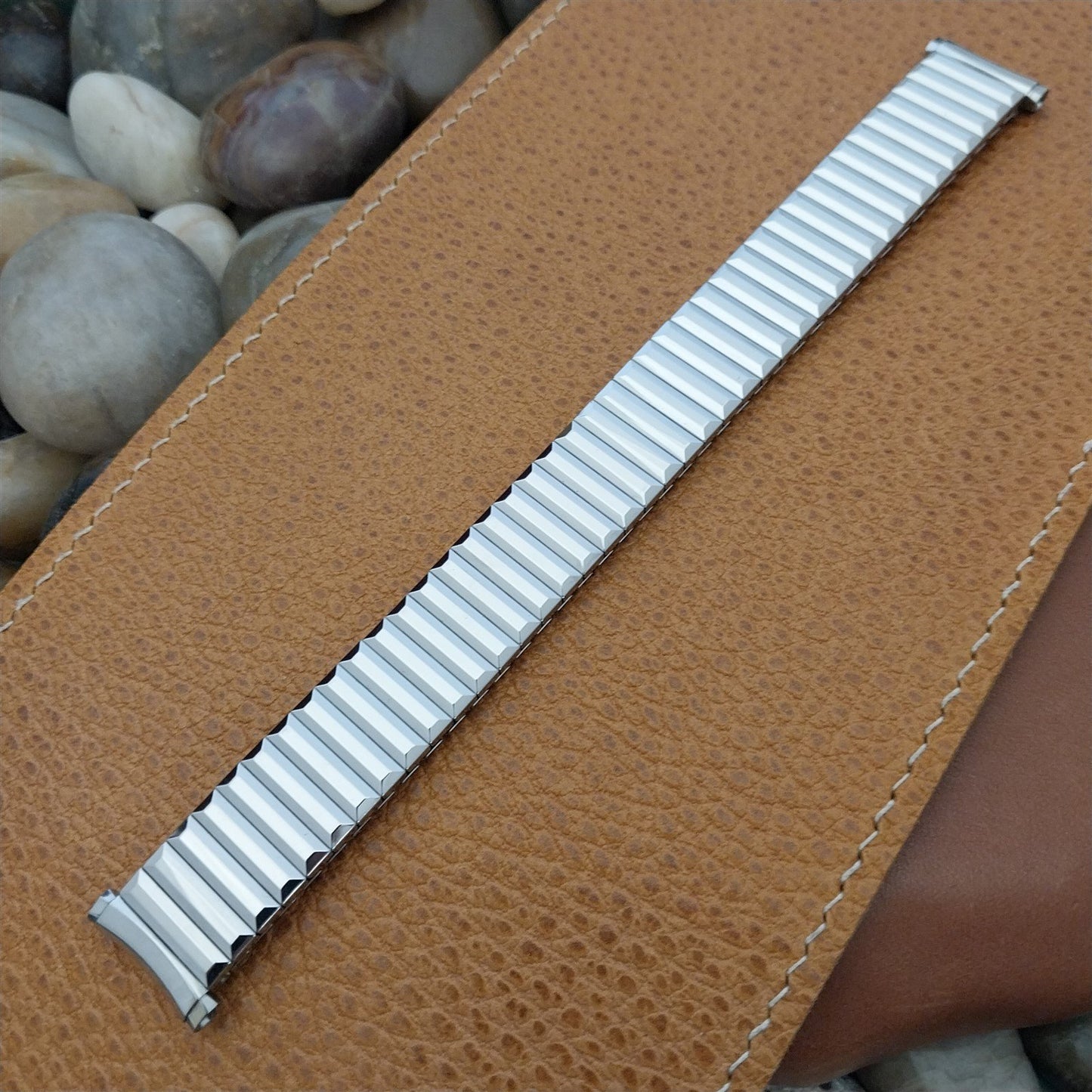 1970s Speidel Fullback Stainless Steel 16mm 18mm 19mm nos Vintage Watch Band