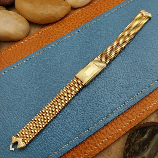 14k Gold hge Ladies Expansion Mesh Evinger Unused Vintage Cocktail Watch Band
