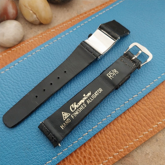 16mm JB Champion USA Calendar Alligator nos unused 1970s Vintage Watch Strap