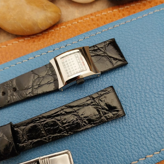 16mm Alligator JB Champion USA Calendar unused 1970s nos Vintage Watch Band