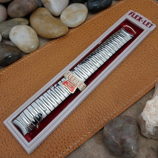 Flex-Let USA 5/8" Stainless Steel Thin Man Deluxe 1957 Unused Vintage Watch Band