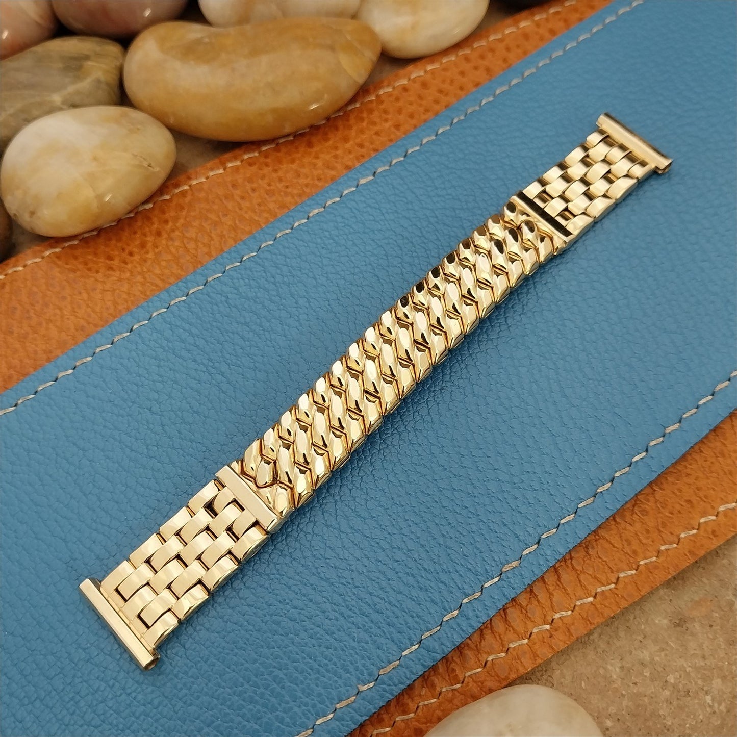 16mm 15mm 1950s 10k Yellow Gold-Filled Short Speidel Unused Vintage Watch Band