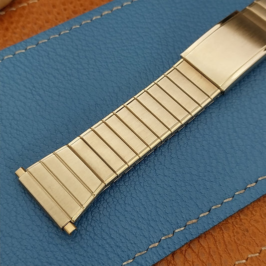 18mm 19mm nos 1970s Speidel USA Gold-Tone Straight End Unused Vintage Watch Band