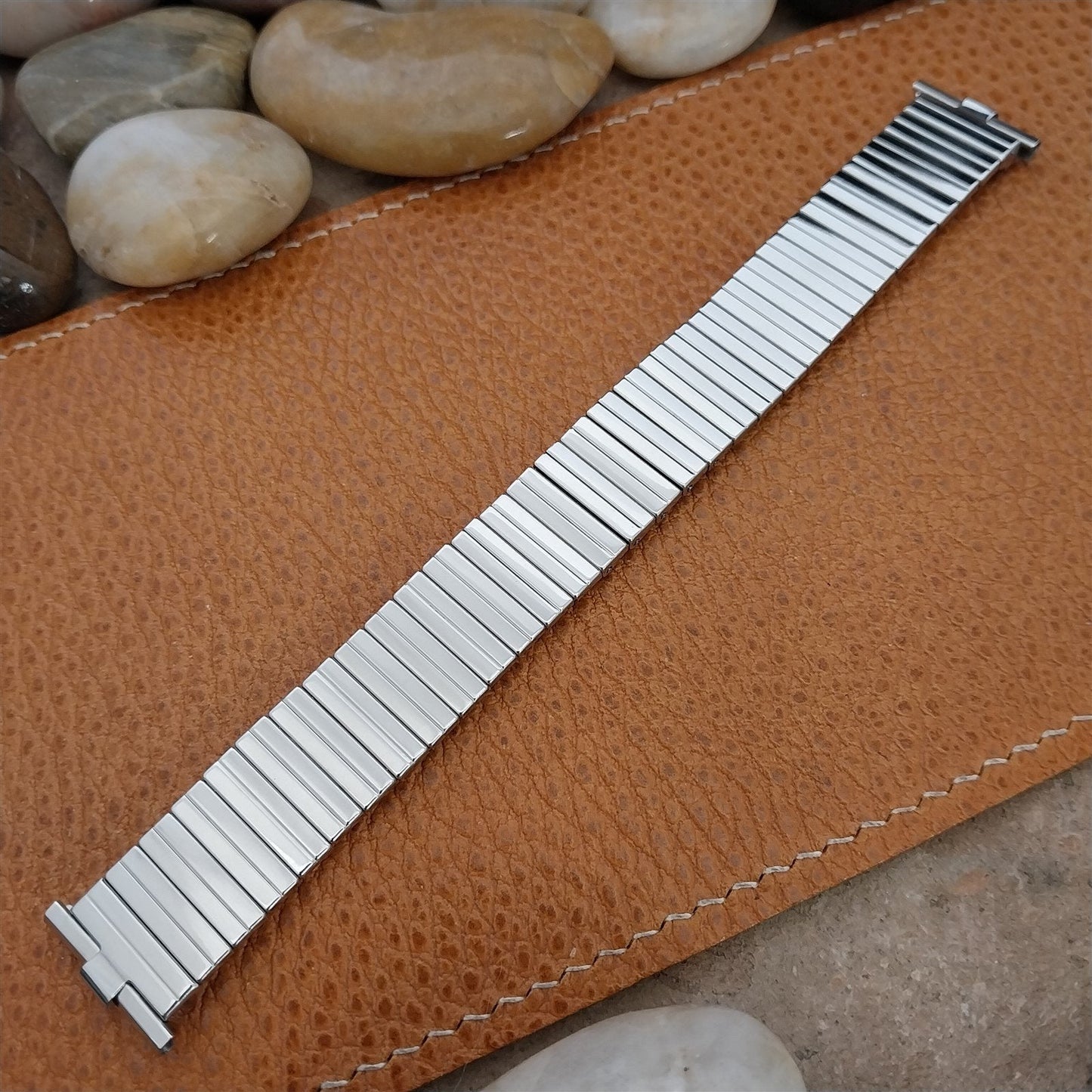 19mm 18mm JB Champion USA Slim Stainless Steel Unused 1960s Vintage Watch Band