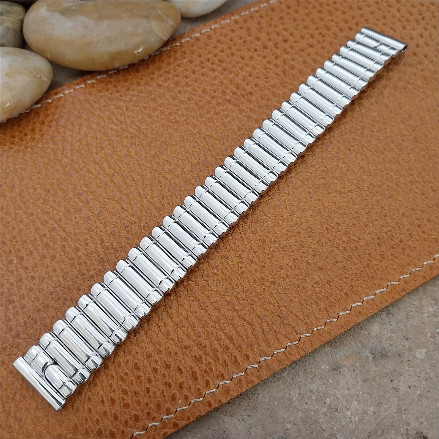5/8" White Gold-Filled Kestenmade Continental Unused 1950s Vintage Watch Band