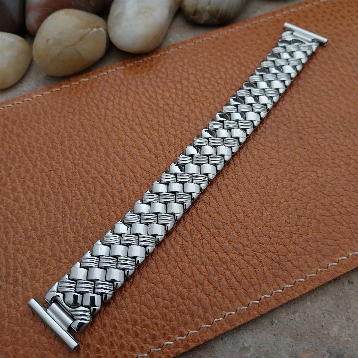 19mm 18mm 16mm JSFK Japan 18-8 Stainless Steel Stretch Unused Vintage Watch Band
