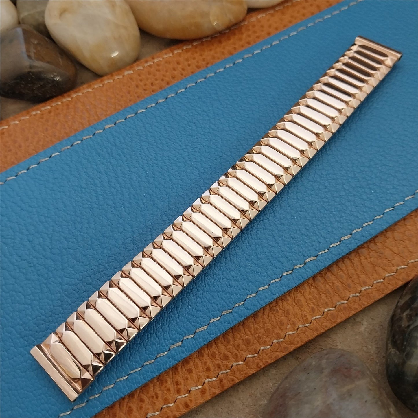 5/8" 1959 Speidel First Nighter 10k Rose Gold-Filled Unused Vintage Watch Band