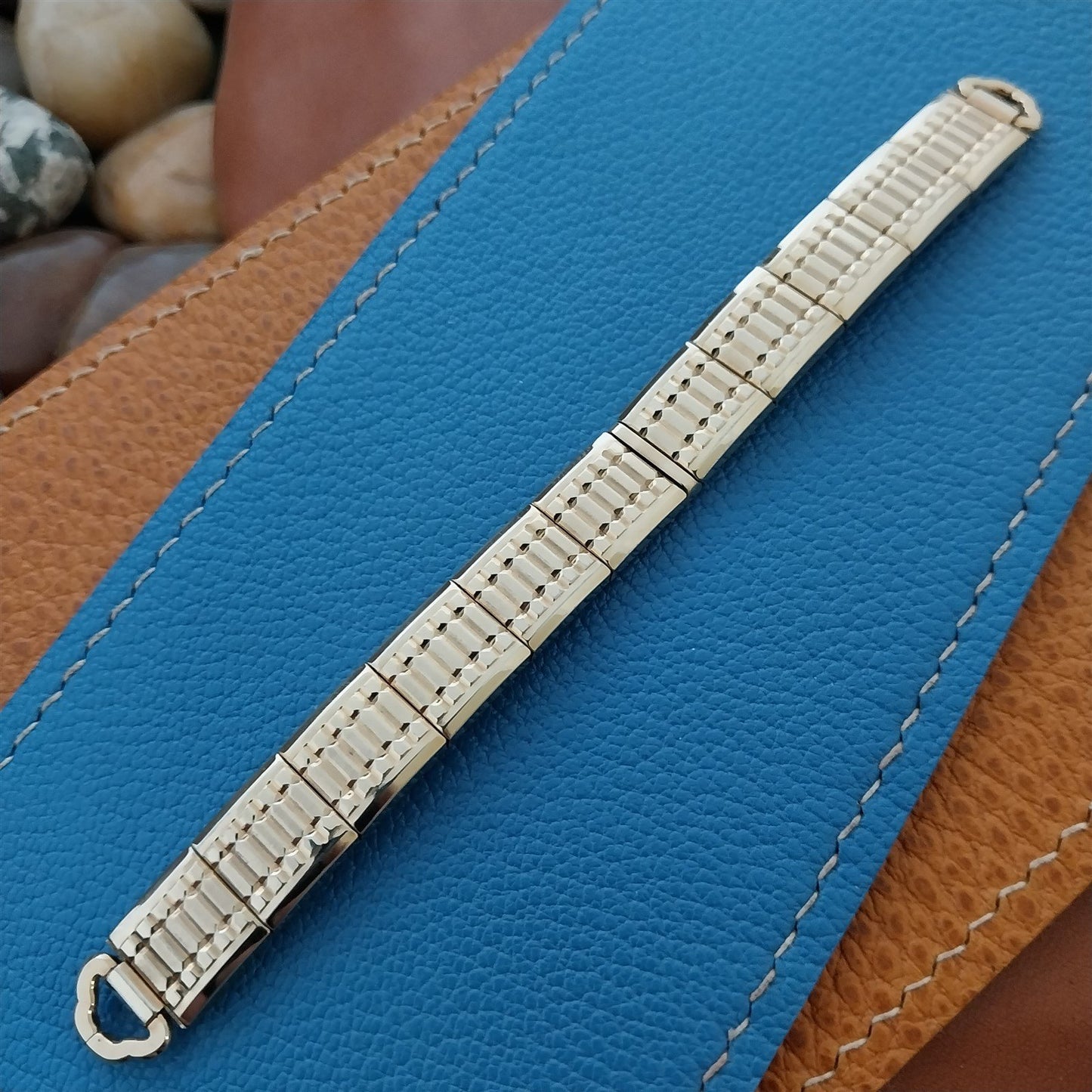 1950s Ladies Gold-Filled Speidel Stepping Stones Vintage Cocktail Watch Band
