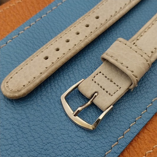 5/8" Gray Shrunken Calf Single-Keeper Long Unused nos 1950s Vintage Watch Band