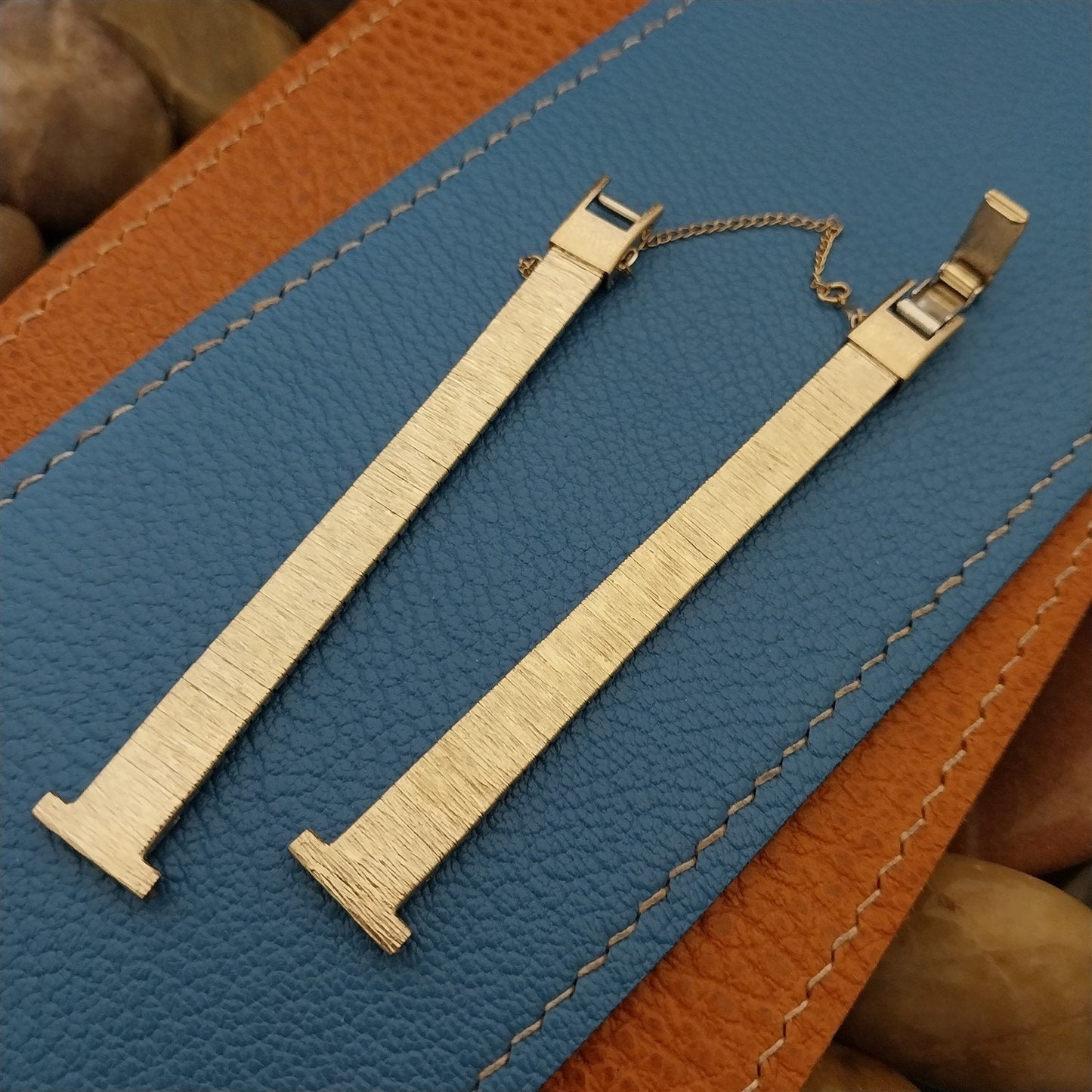 1/2" 10k Yellow Gold rgp Mesh Ladies nos Unused 1960s-1970s Vintage Watch Band