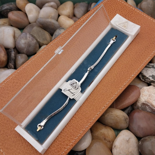 50s Vintage Ladies White Gold-Fill Ladies JB Champion Unused Cocktail Watch Band