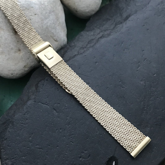 1/2" Yellow Gold RGP Ladies Mesh JB Champion Unused 1960s-70s Vintage Watch Band