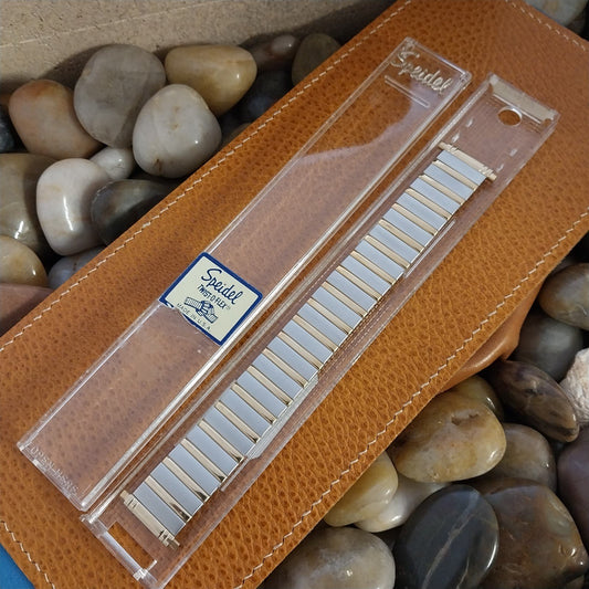 18mm 20mm Speidel Stainless Steel & Gold-Tone Expansion nos Vintage Watch Band