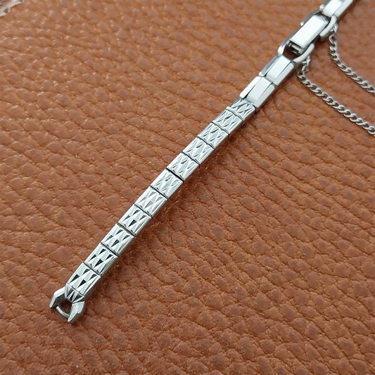 Speidel 10k White Gold-Filled Unused Ladies 1960s Vintage Cocktail Watch Band