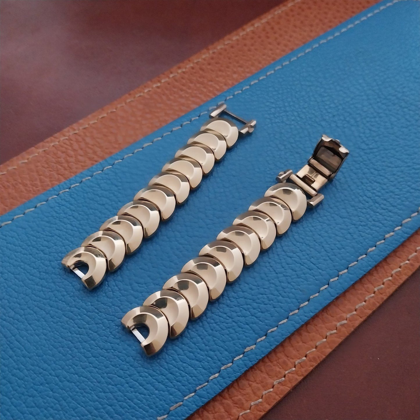 Ladies JB Champion Golden Coin 1950s Cocktail Watch Band