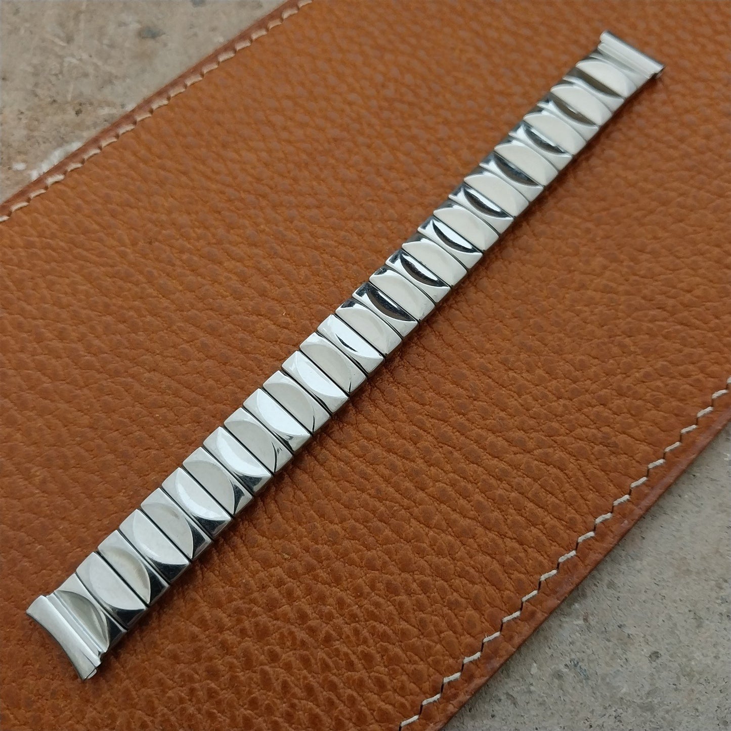 1/2" Ladies Stainless Steel Expansion Crown USA Unused 1950s Vintage Watch Band