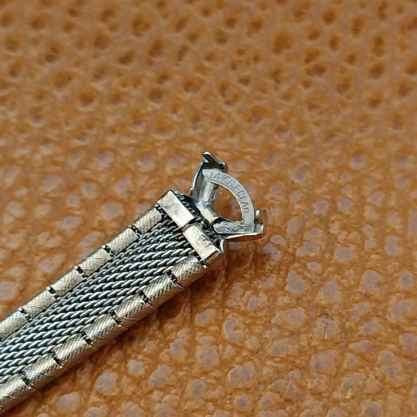 Ladies Yellow Rose White Gold-Clad Speidel Unused Vintage Cocktail Watch Band