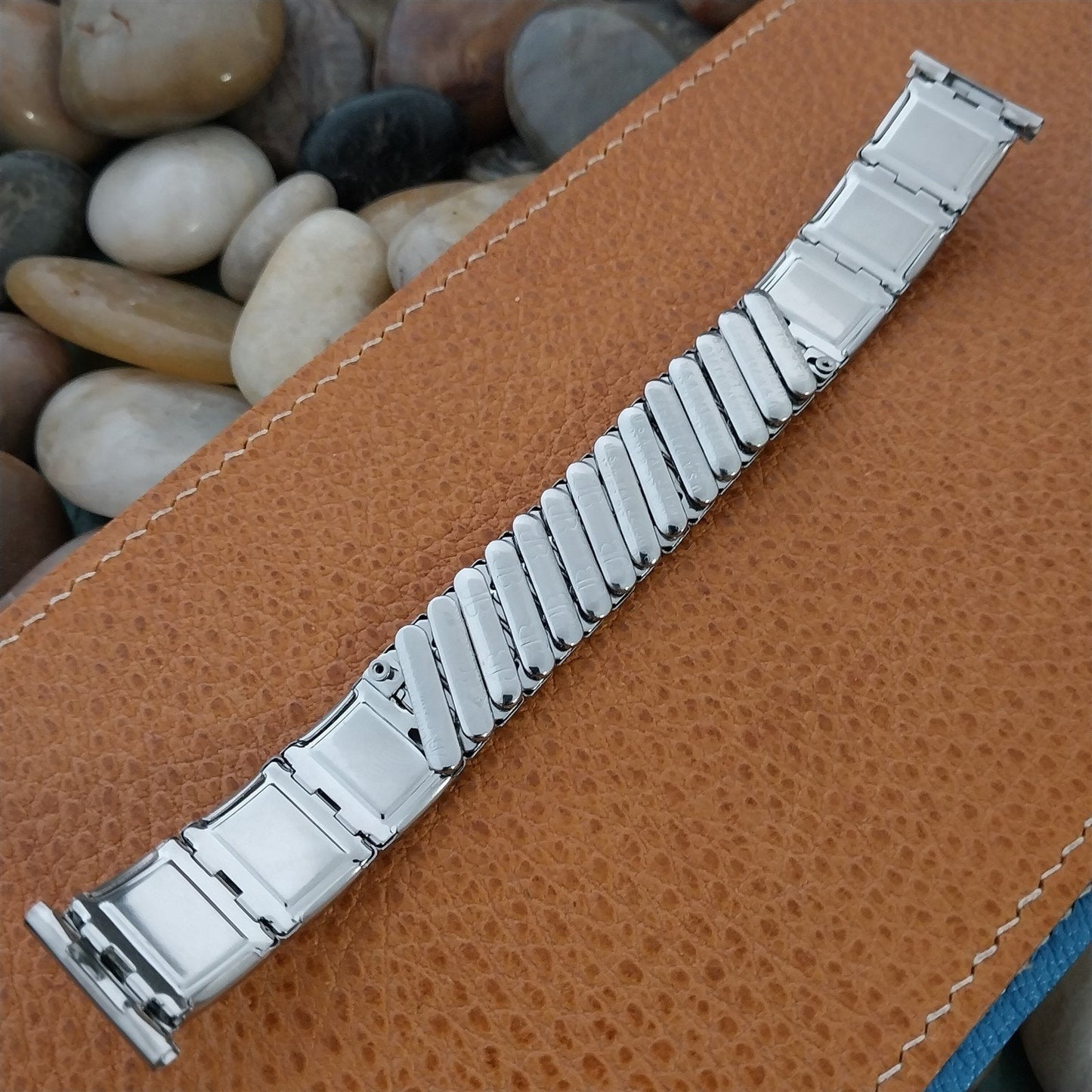 Vintage 19mm 18mm Stainless Steel & Lizard JB Champion Unused 1950s Watch Band