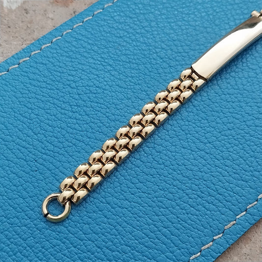 Gemex Ladies Rice Beads Gold-Filled 1950s Vintage Cocktail Watch Band