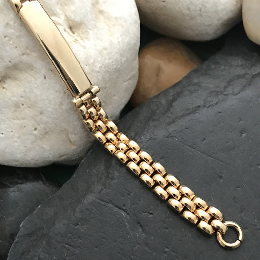 Gemex USA Ladies Beads of Rice 12k Gold-Filled Unused 1950s Vintage Watch Band