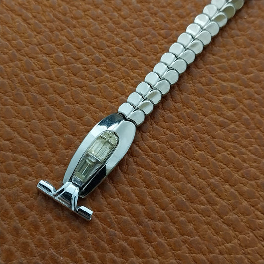 White Gold-Filled & Rhinestone Champion Cleopatra Cocktail Watch Band