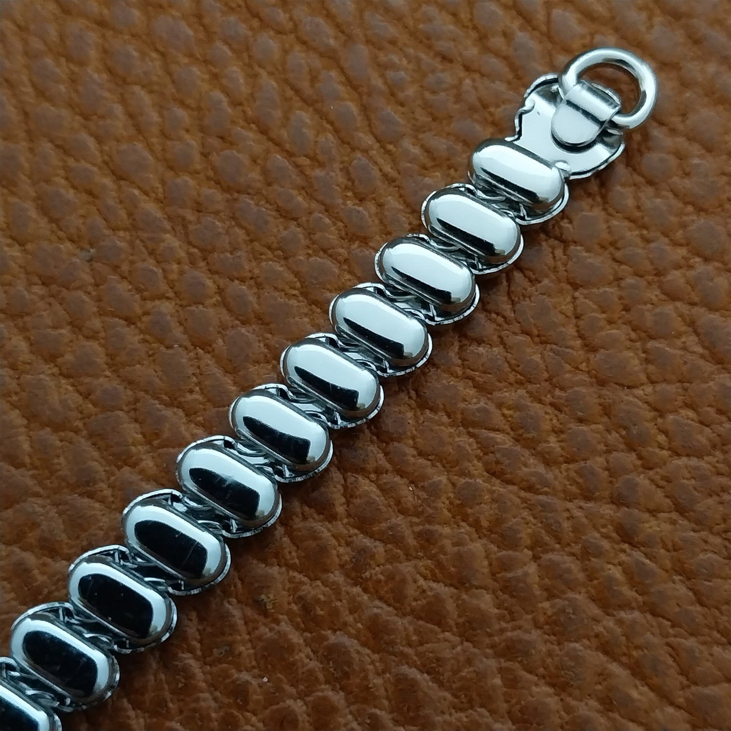 White Gold-Filled Ladies Expansion Foster 1950s Cocktail Watch Band